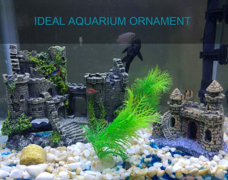 SLOCME Aquarium Ornaments Resin Castle Decorations - Fish Tank Supplies Accessories, Eco-Friendly Fish Tank Castle Aquarium Ornament - Image 4